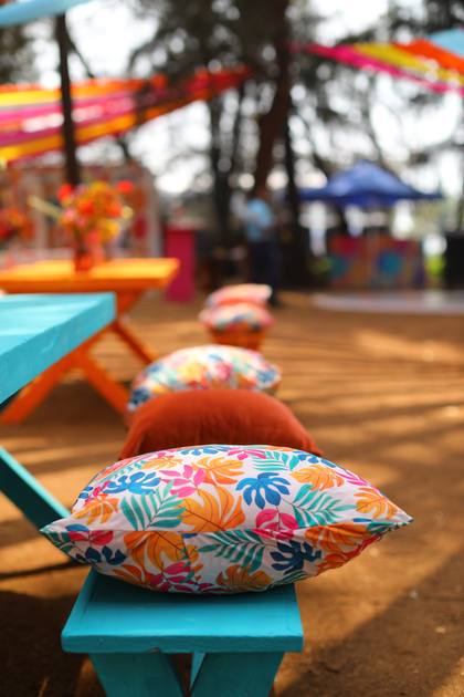 Lounge and Ceiling — Carnival decor — ITC Grand Goa